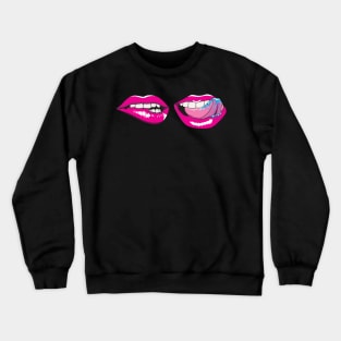 Female Lips Pattern Crewneck Sweatshirt